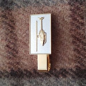 Vintage Two-tone Helicopter Tie Bar/Clip